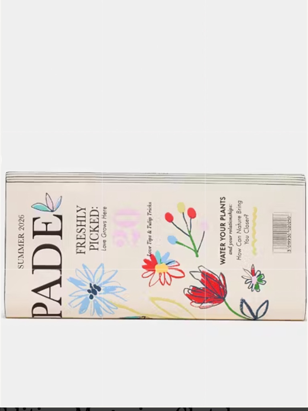 πKate Spade Floral Magazine Clutch β Cream with Multicolor Blooms π - Picture 7 of 16